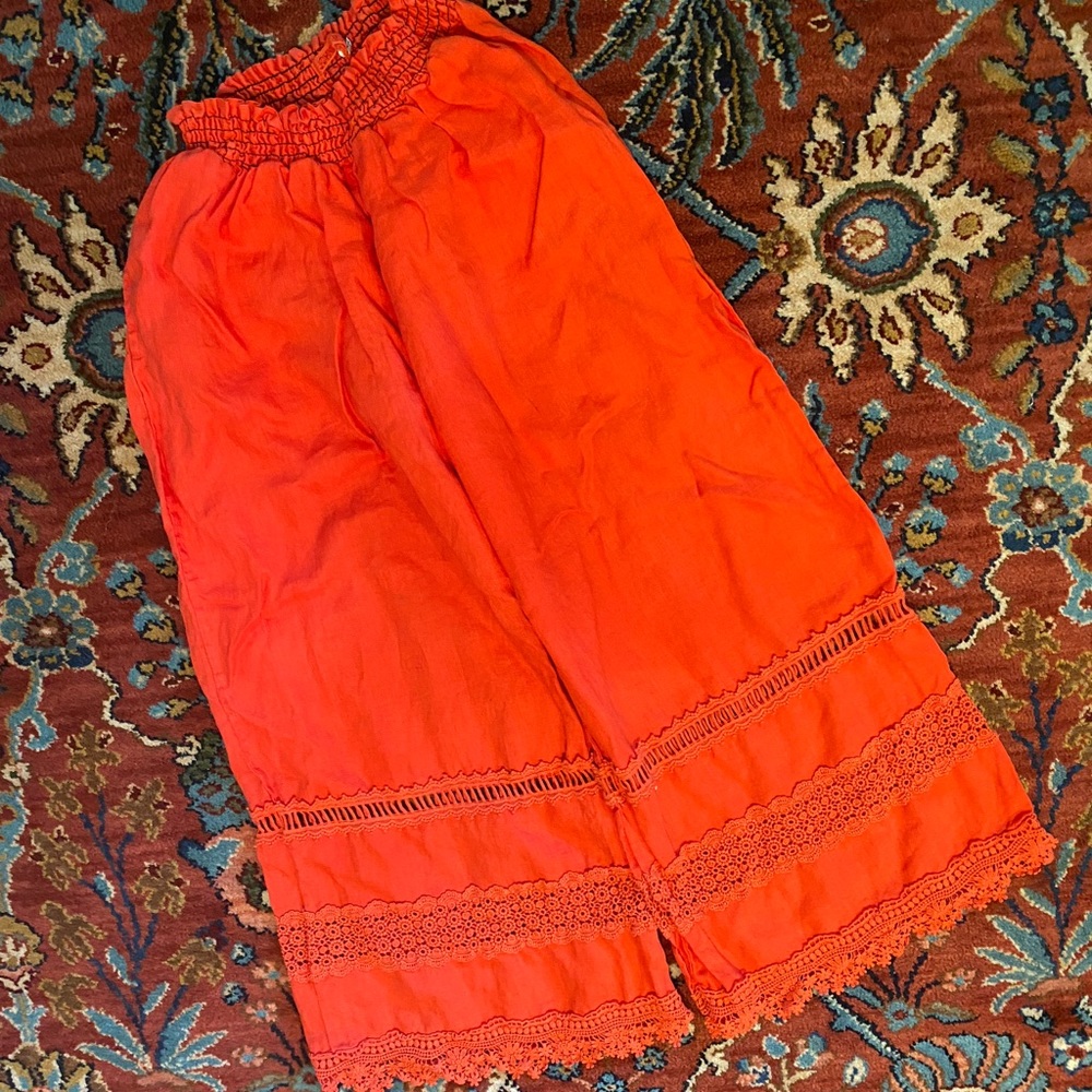 Bohemian crop beach cover-up pant